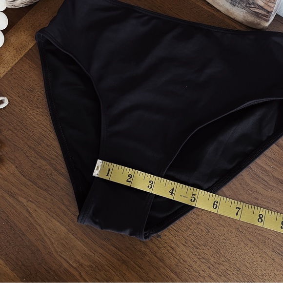 BLACK HIGH WAISTED BASIC BIKINI BOTTOMS #0340 - Picture 2 of 5